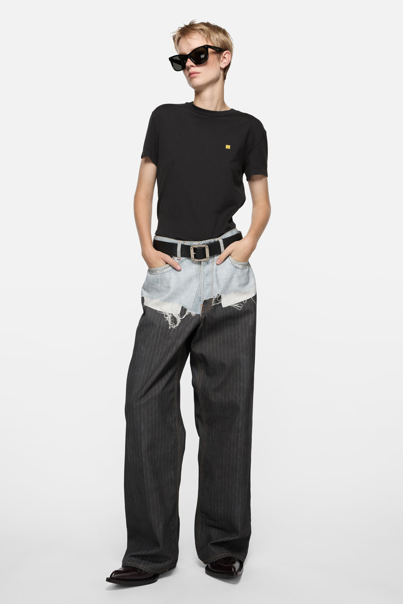 Acne Studios Face logo t-shirt - fitted - Faded black outlook