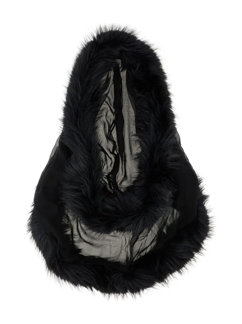 silk chiffon hooded stole - 1