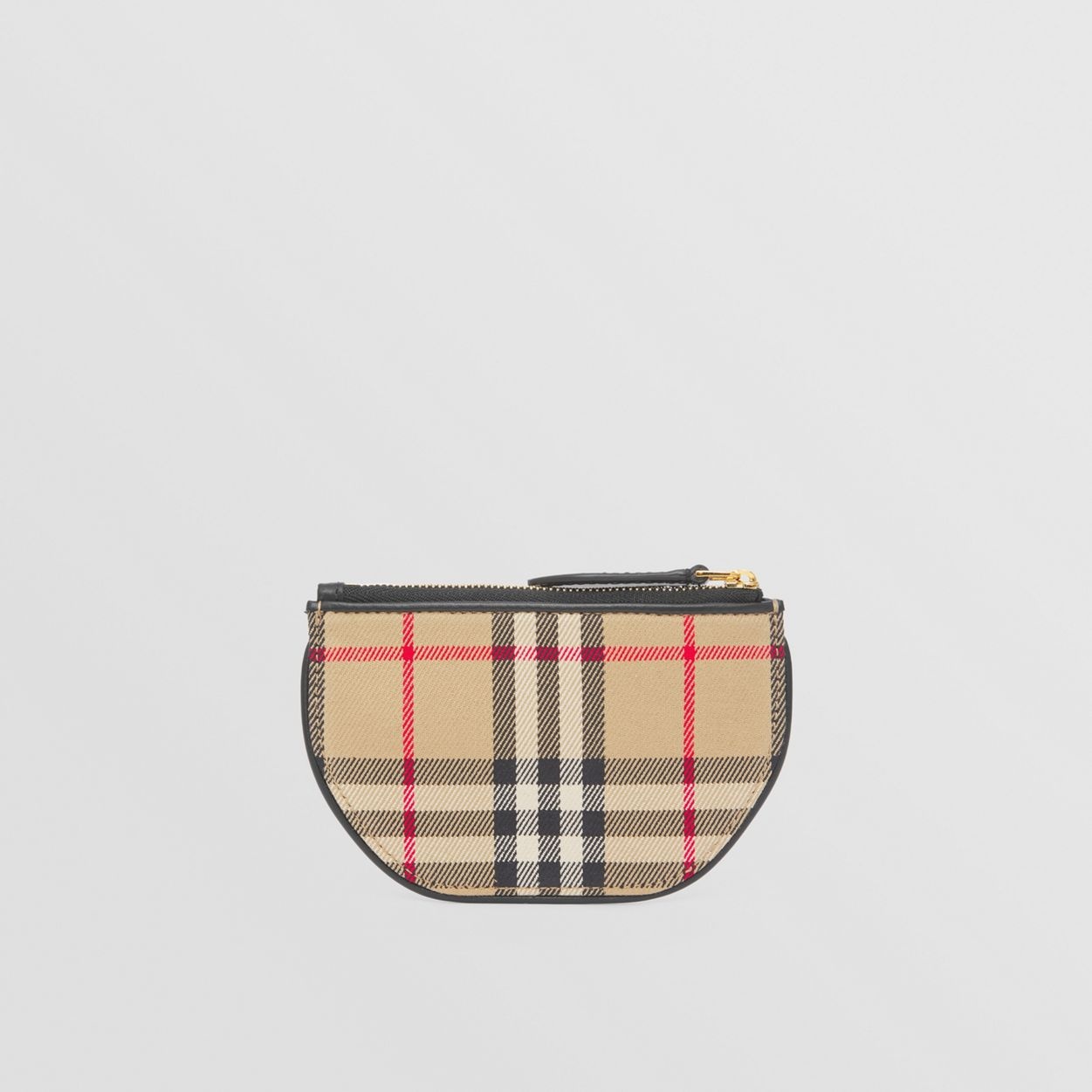 Vintage Check Cotton Olympia Coin Case - 6