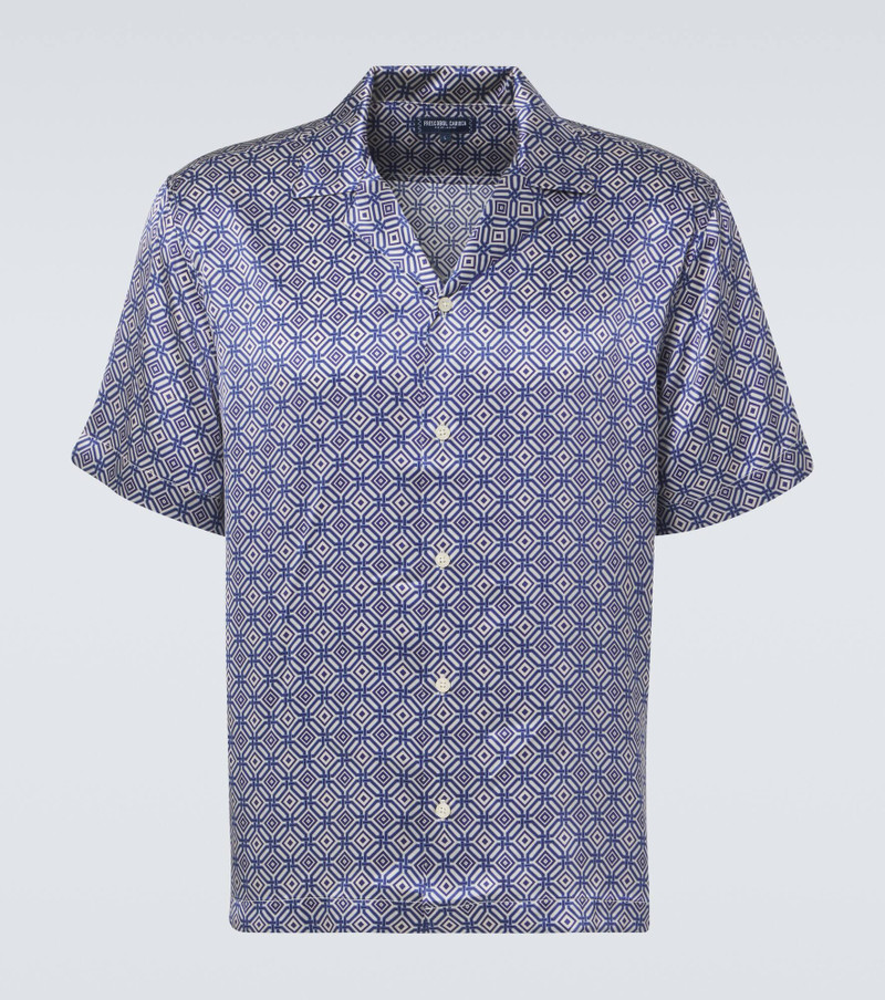 Roberto printed silk bowling shirt - 1