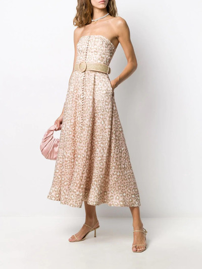 Zimmermann Carnaby leopard-print linen dress outlook