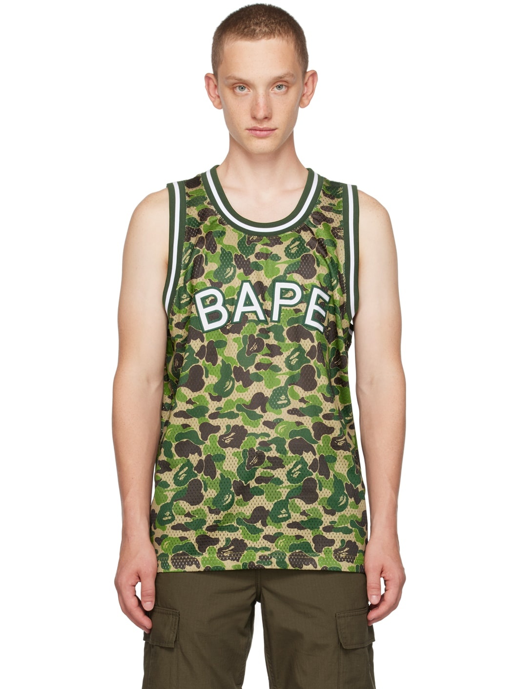 Green ABC Camo Tank Top - 1