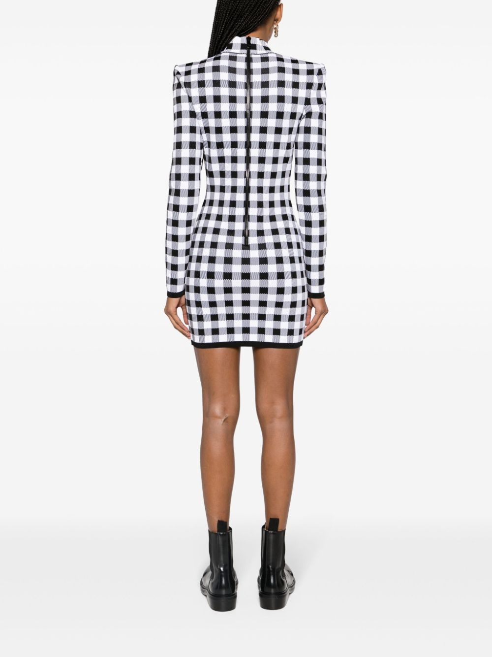 gingham mini dress - 4