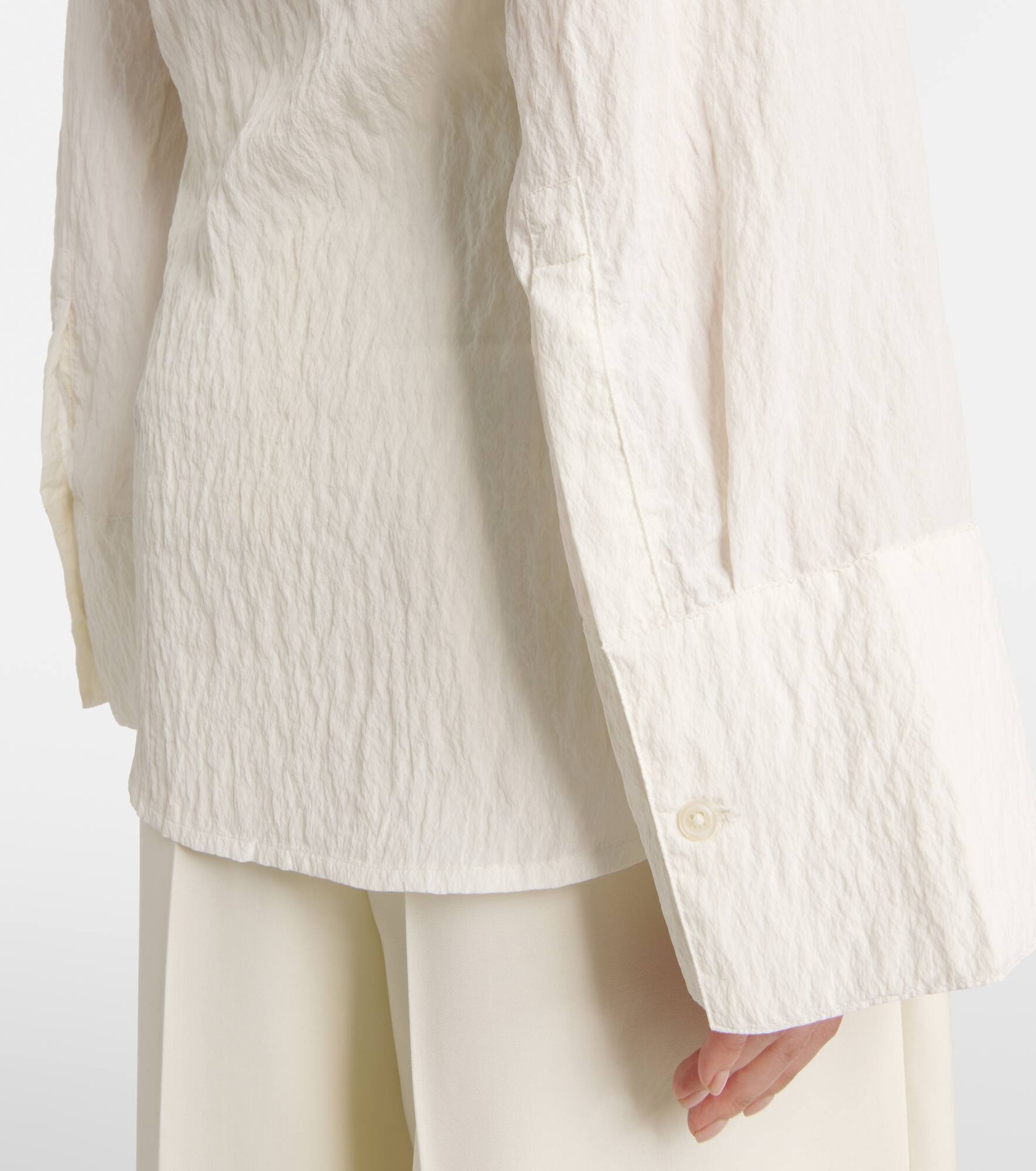 Knot-detail silk-blend shirt - 6