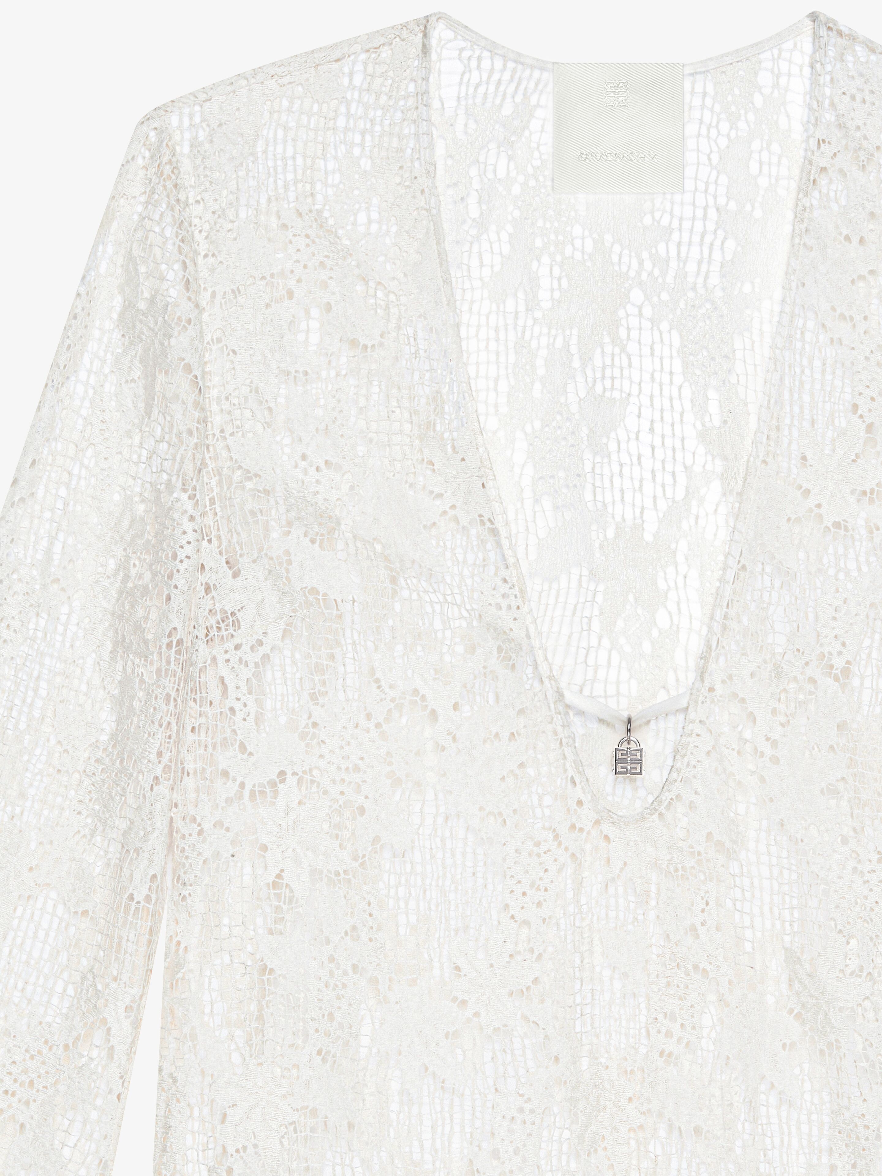 DRESS IN LACE WITH 4G DETAIL - 5