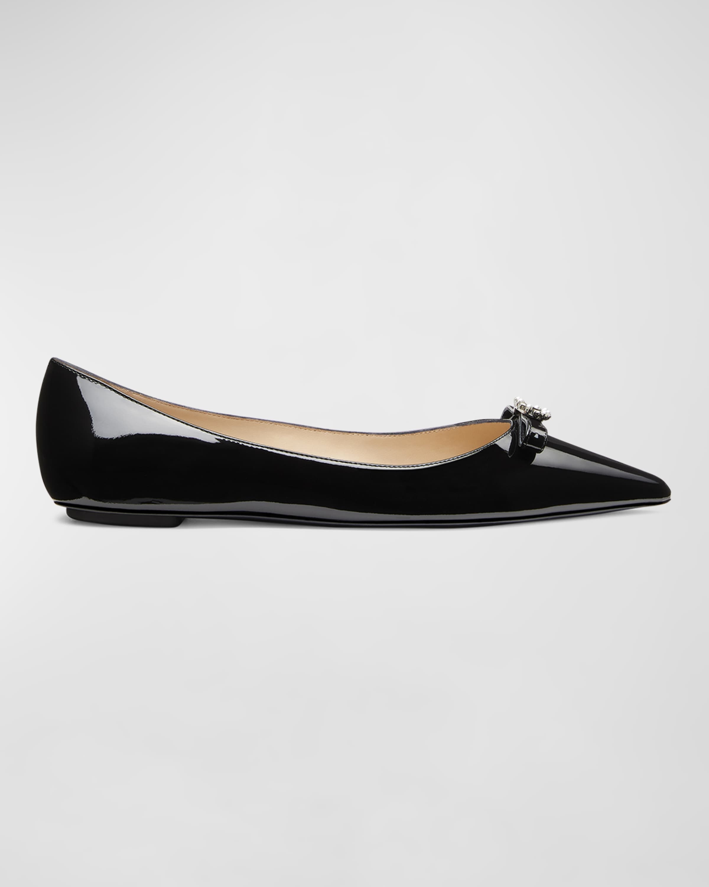 Diana Patent Bow Ballerina Flats - 1