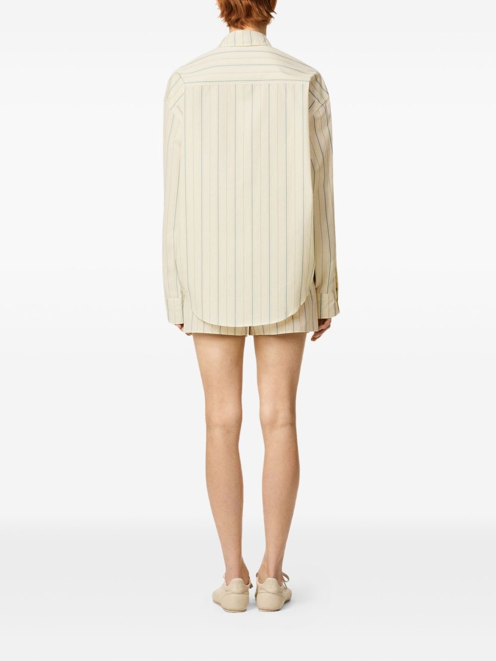 striped button-up shirt - 5