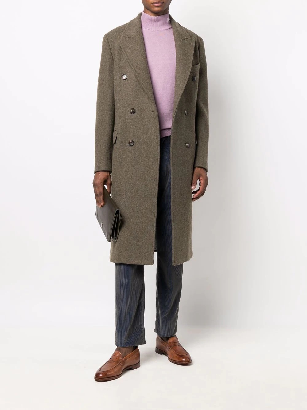 Tailored double-breasted wool coat - 2