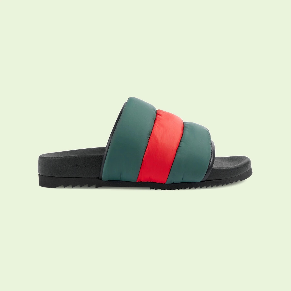 ☆ GUCCI Web Slide Sandal WMNS グッチサンダル ☆ Women's slide sandal with Web in green and red cotton canvas