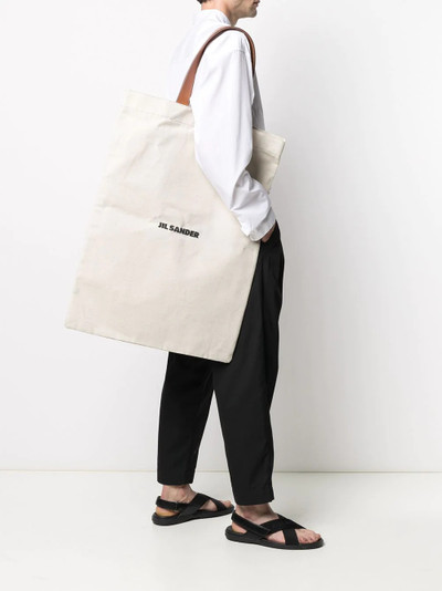 Jil Sander maxi logo tote bag outlook