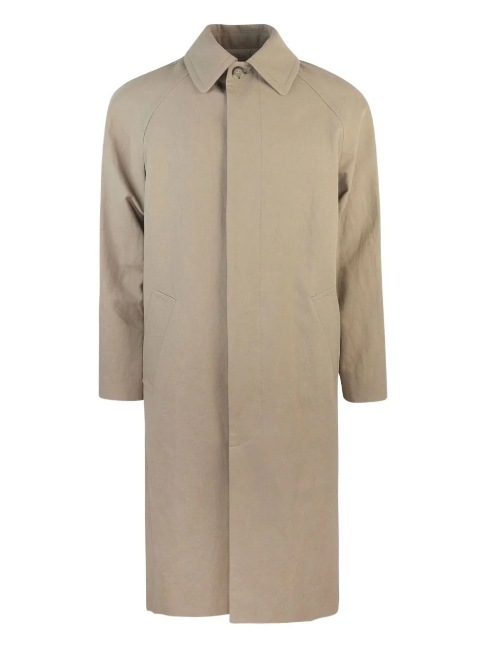 concealed-fastening trench coat - 1