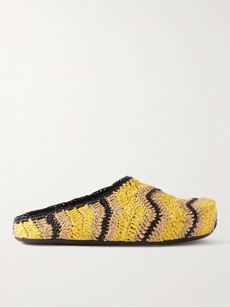 + No Vacancy Inn Striped Woven Mules - 1
