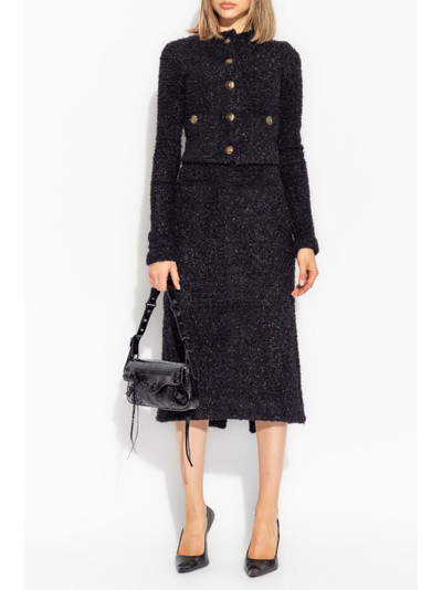 BALENCIAGA tweed midi skirt outlook