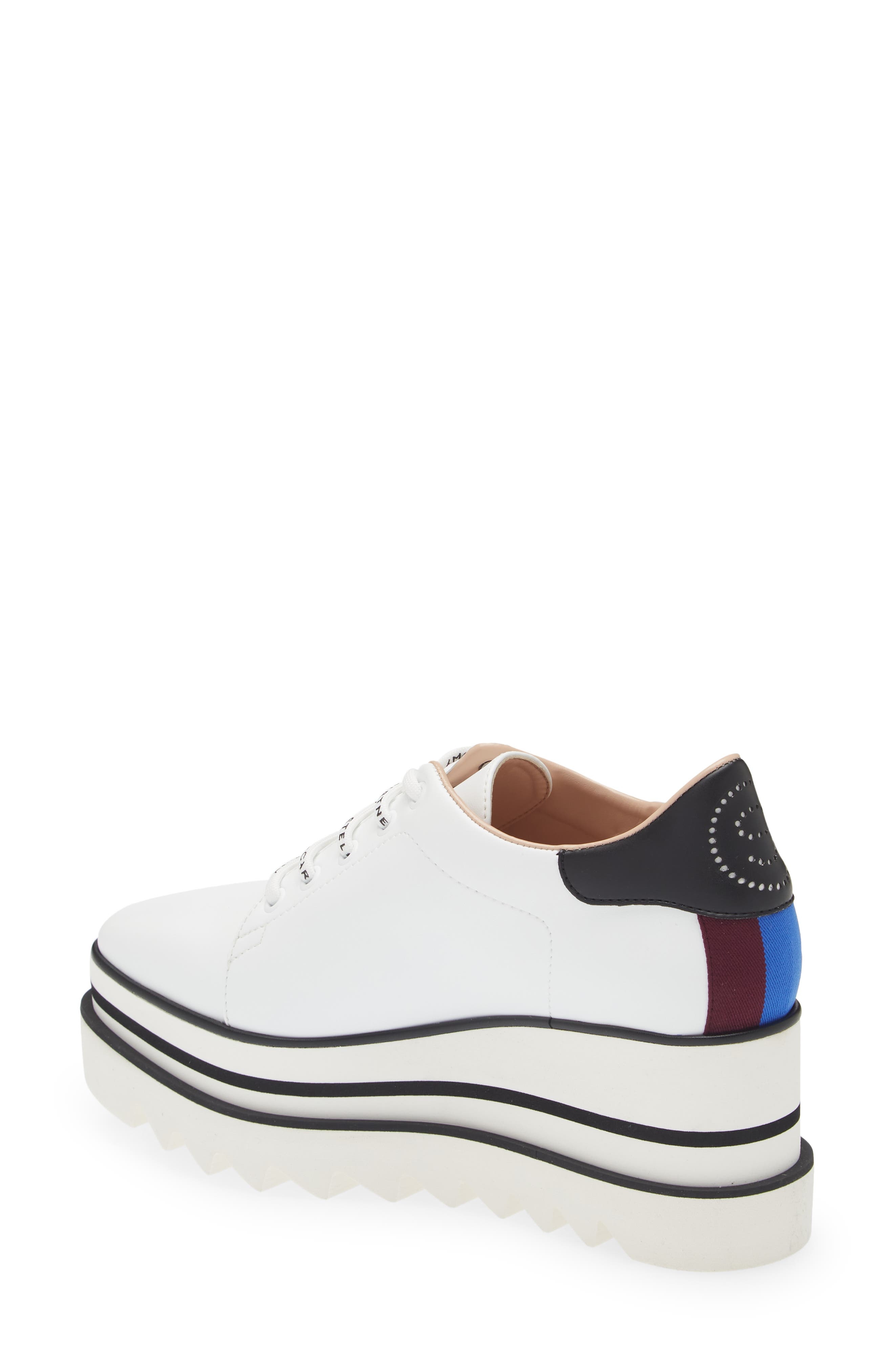 Stella McCartney Sneak-Elyse Platform Sneaker in White/Black/Plum at Nordstrom - 2