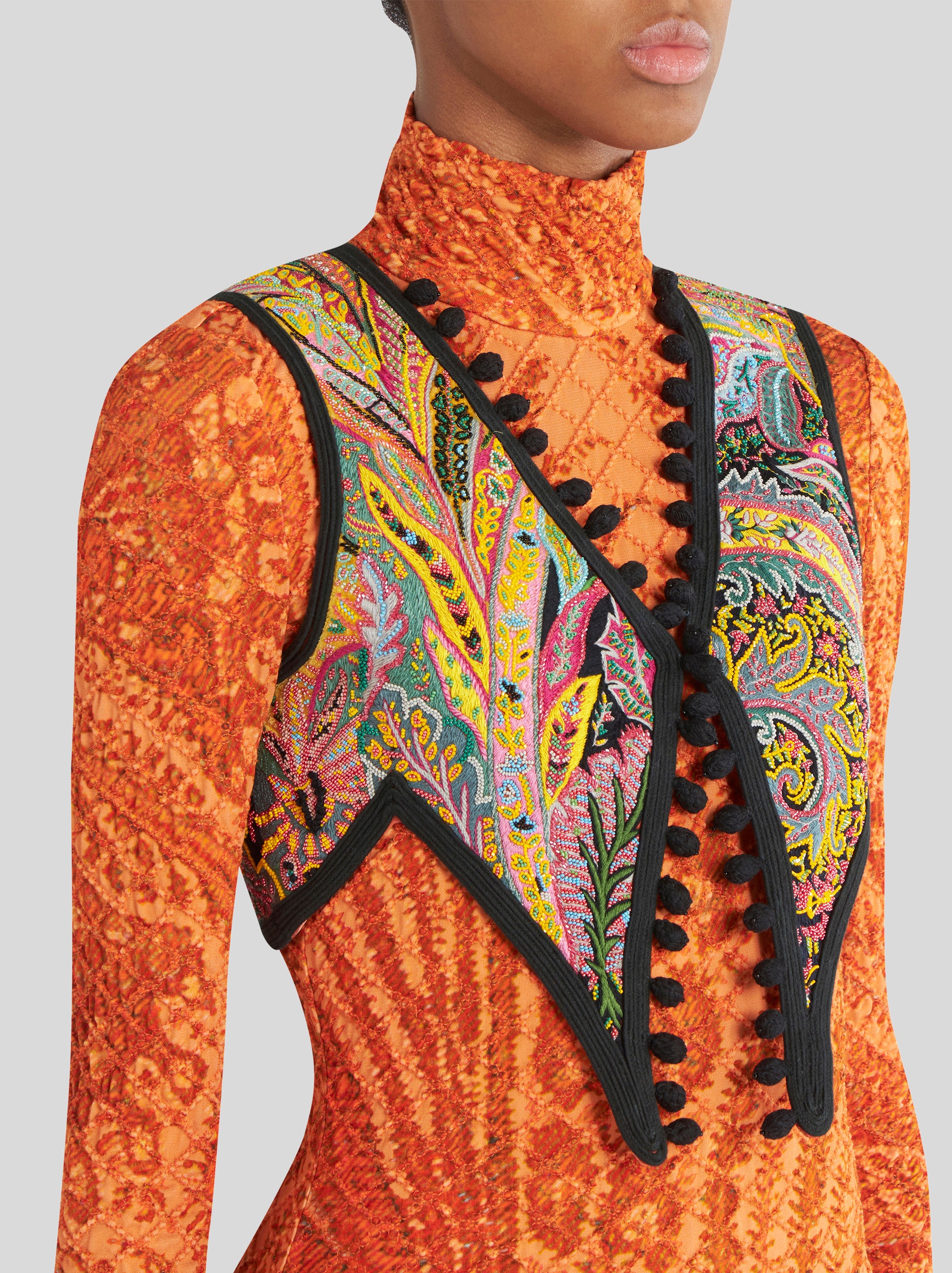 PAISLEY EMBROIDERED WAISTCOAT - 4