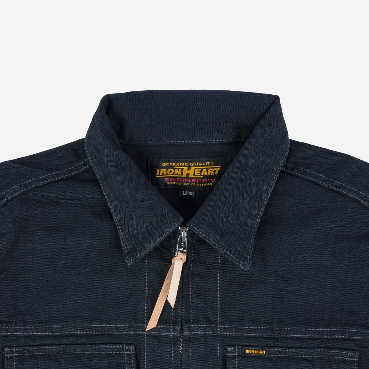 IHJ-124-BLK 10oz Herringbone Work Jacket - Black - 8