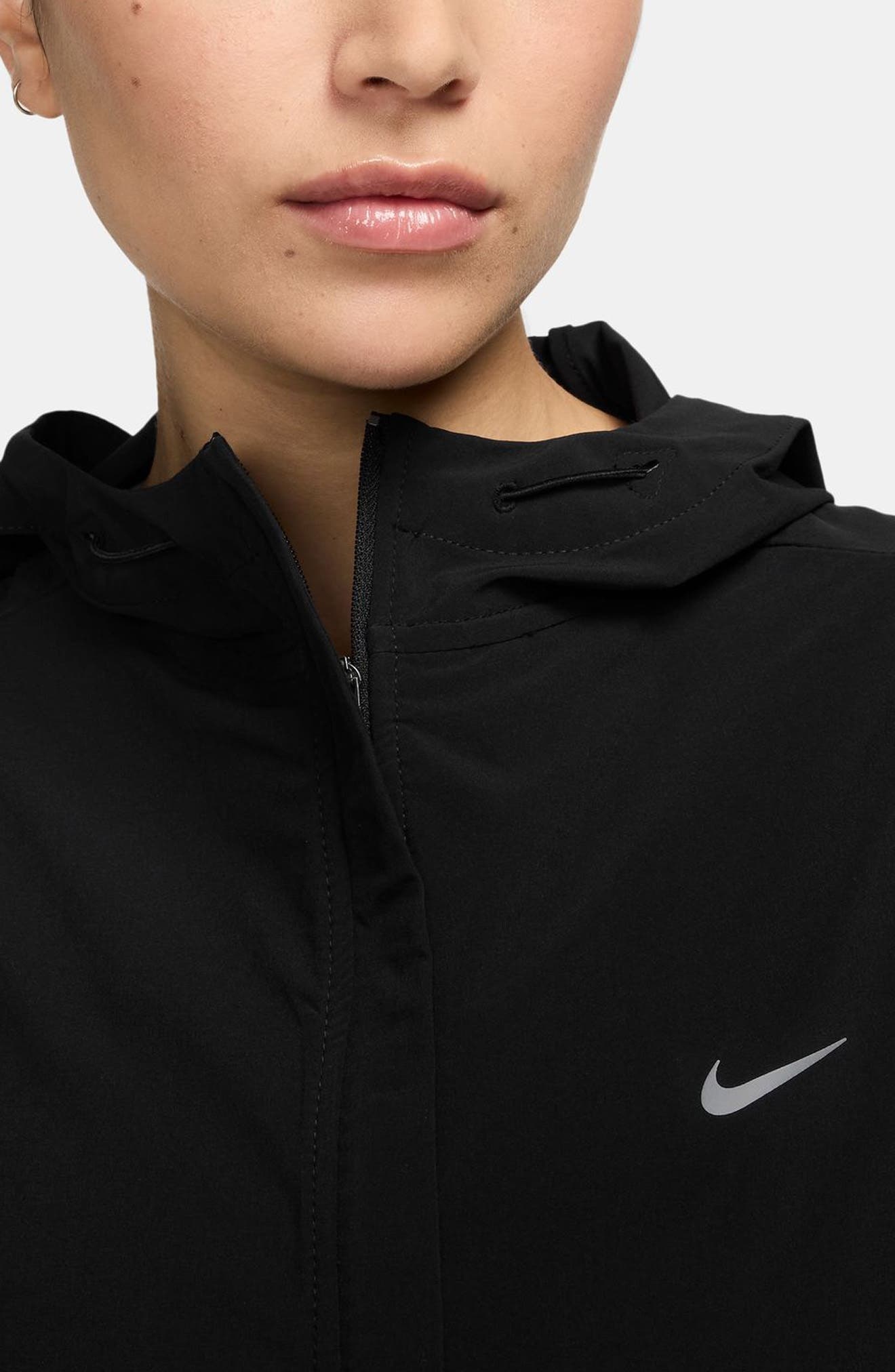 Nike Swift Repel Packable Running Jacket in 010 010 Black/reflective Silv at Nordstrom - 3