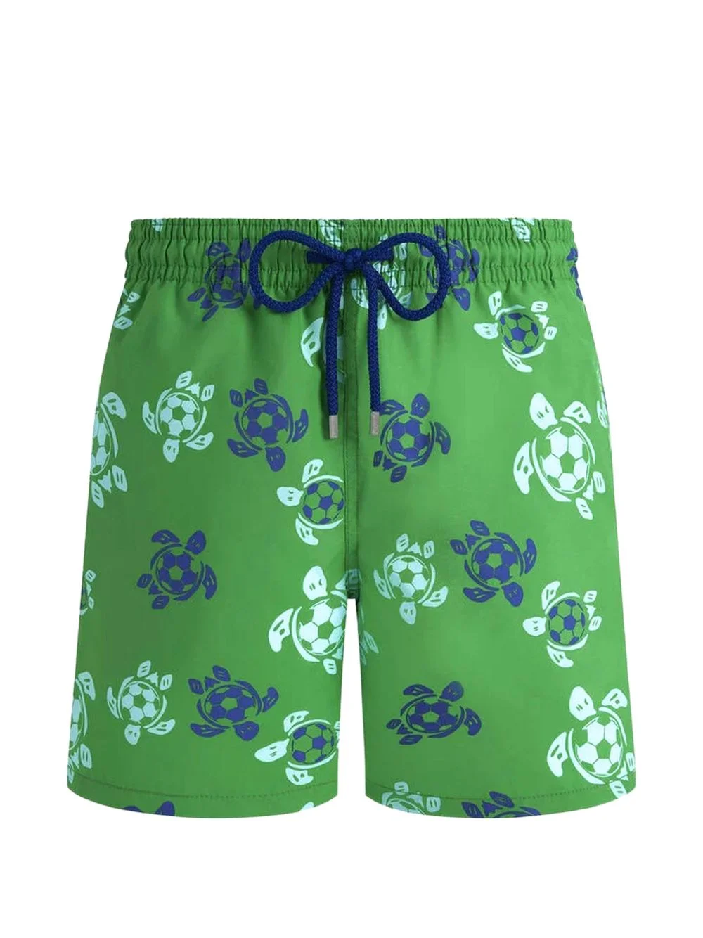 turtle print beach shorts - 1