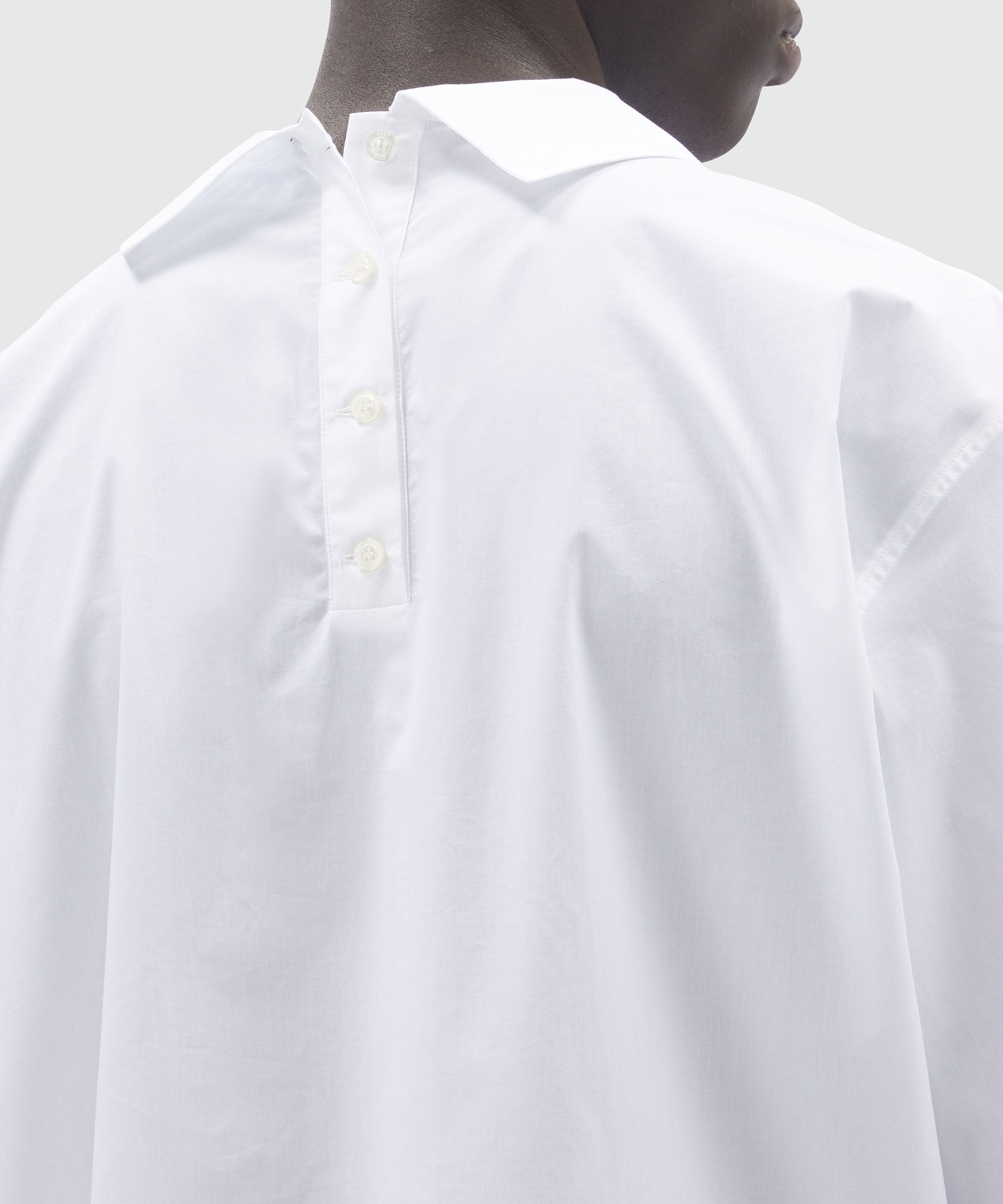 White poplin shirt with Luke Edward Hall x MSGM embroidery - 5