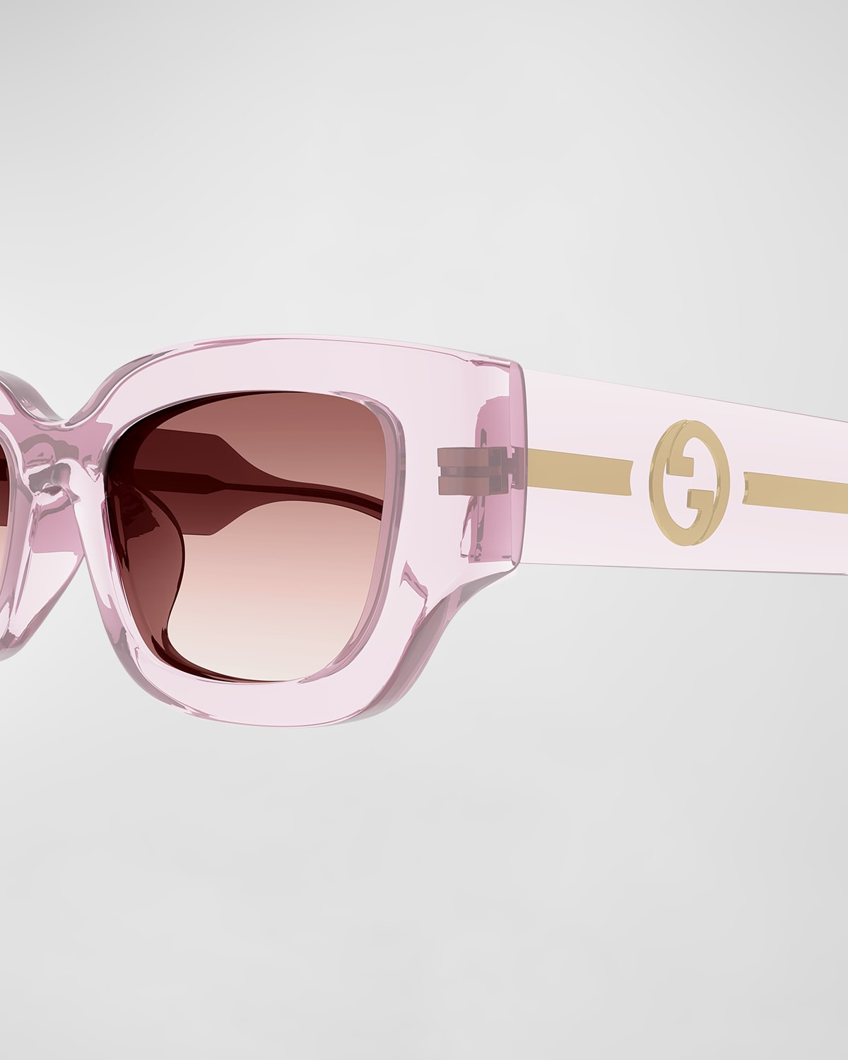 GG Logo Plastic Rectangle Sunglasses - 2