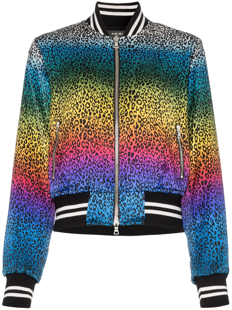 leopard rainbow bomber jacket 1