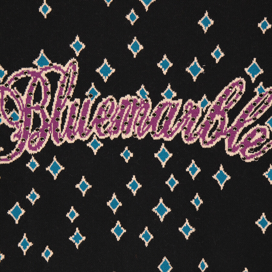 Bluemarble Jacquard Rhinestoned Hooded Jumper - 2