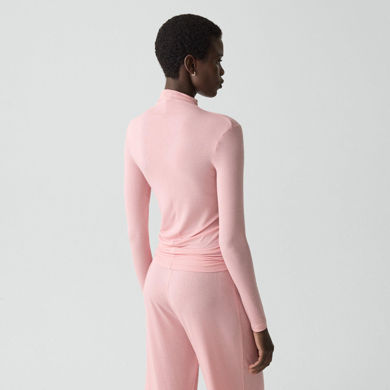 Mock Neck Top in Lounge Rib 4