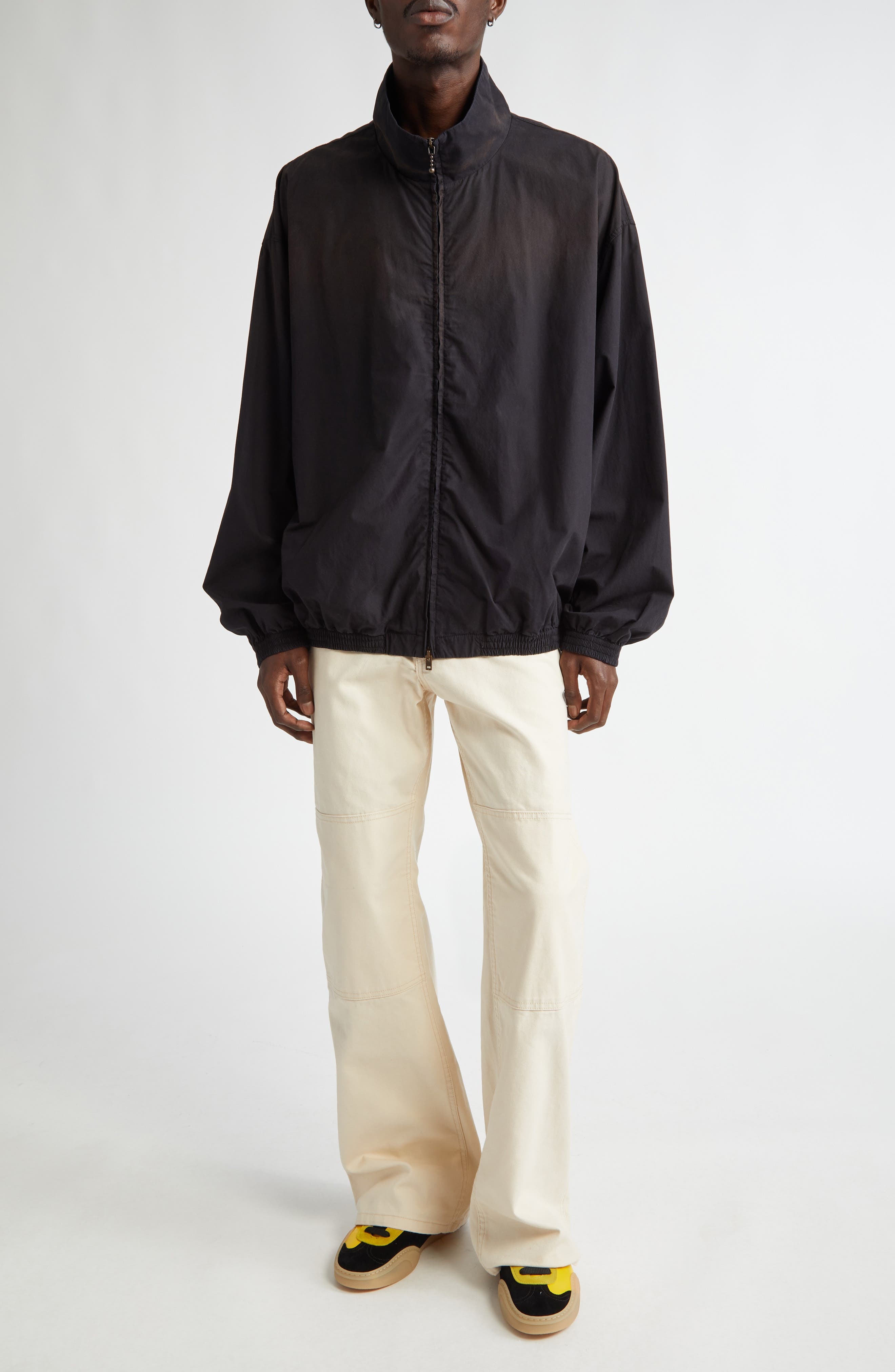 Acne Studios Logo Graphic Cotton Jacket in Black at Nordstrom - 2