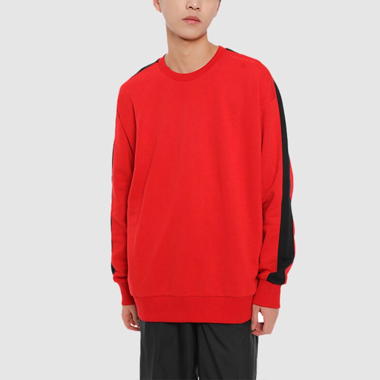 Converse Track Taping Crew Neck Sweatshirt 'Red' 10017989-A03 - 3