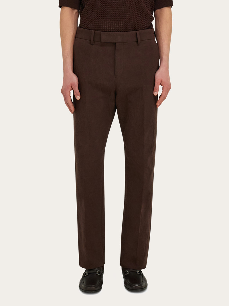 FERRAGAMO Cotton cashmere chinos outlook