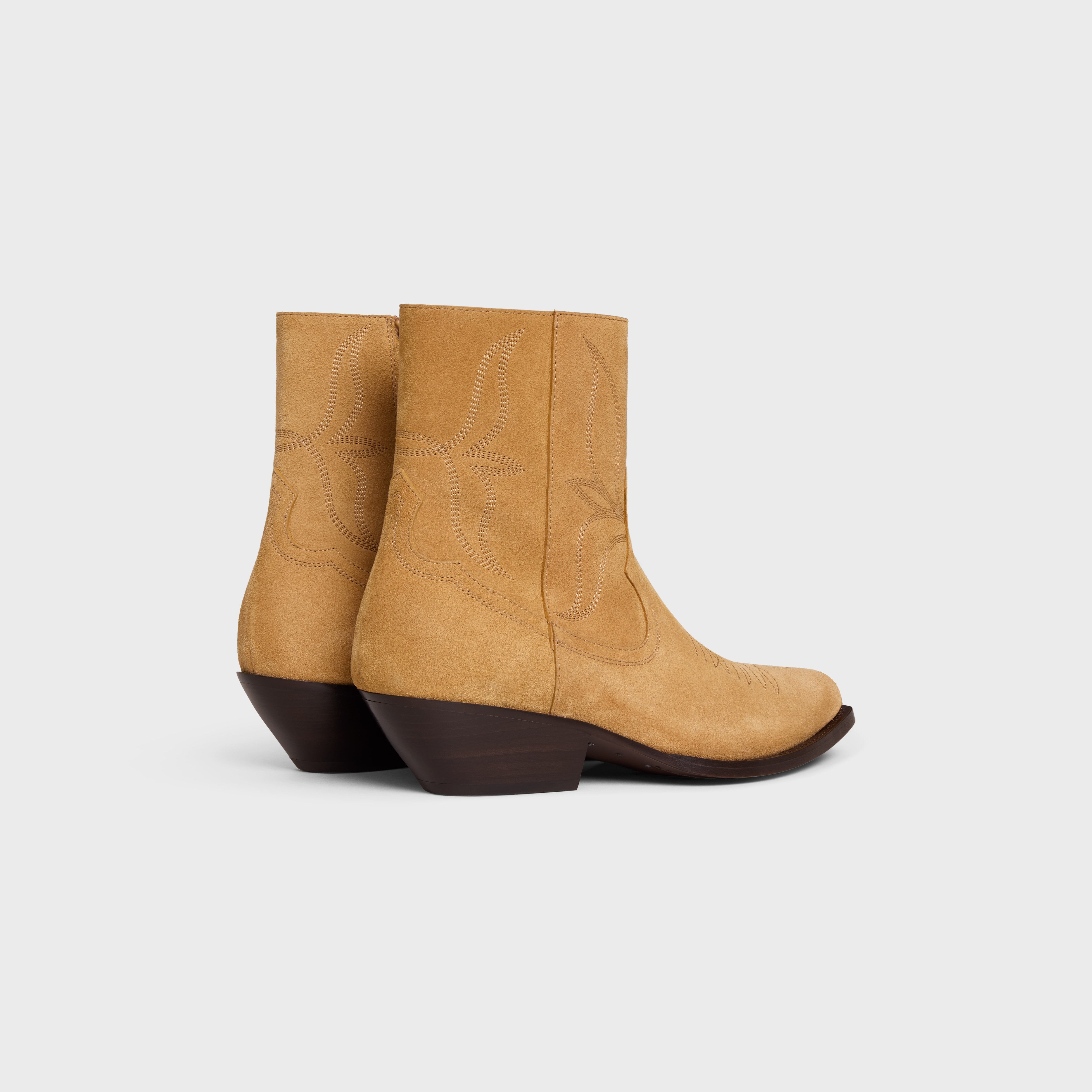 CELINE LEON ZIPPED BOOT in Suede calfskin - 3