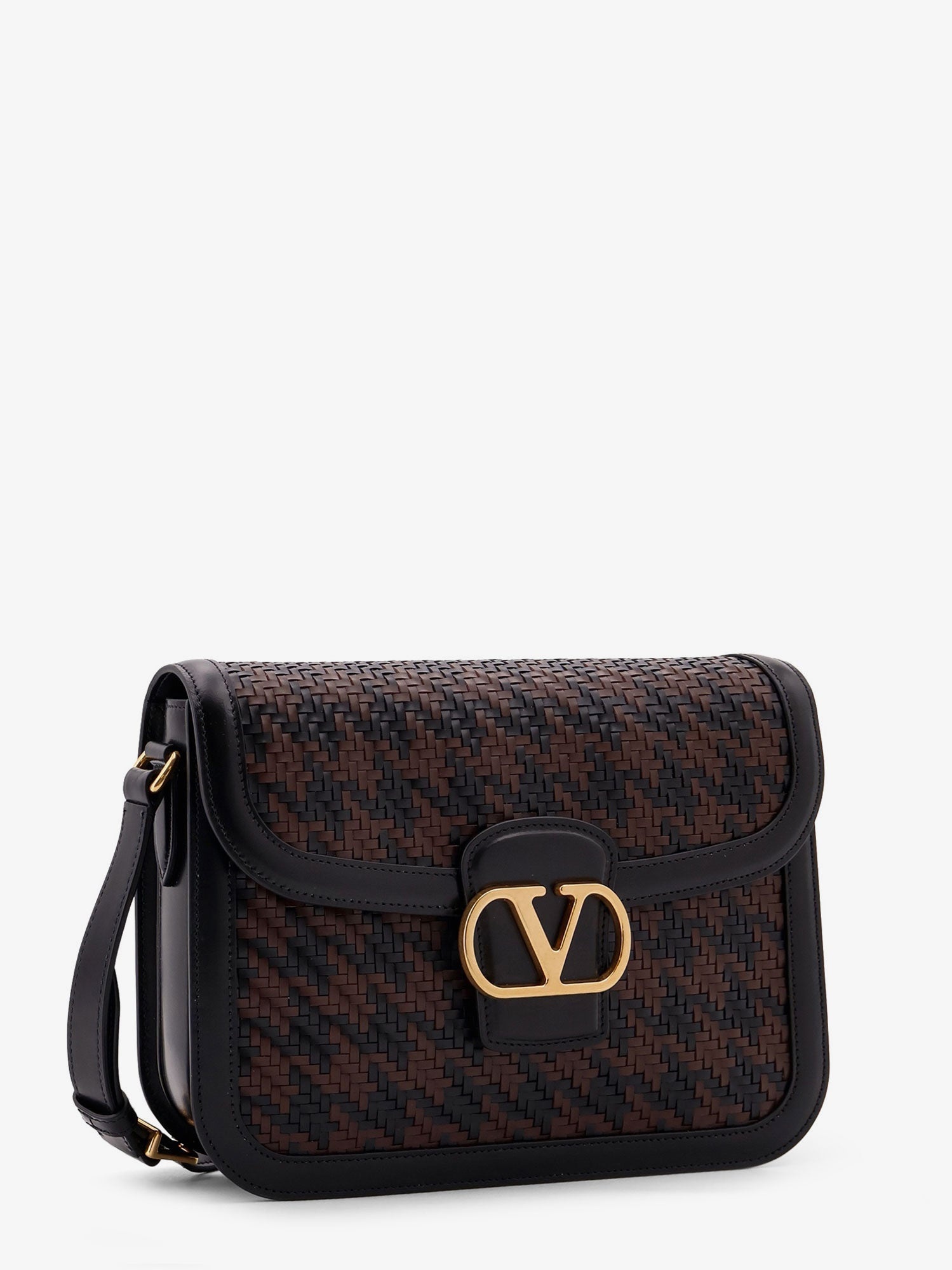 Valentino Garavani Valentino Garavani 9To5 Woven Leather Shoulder Bag - 3