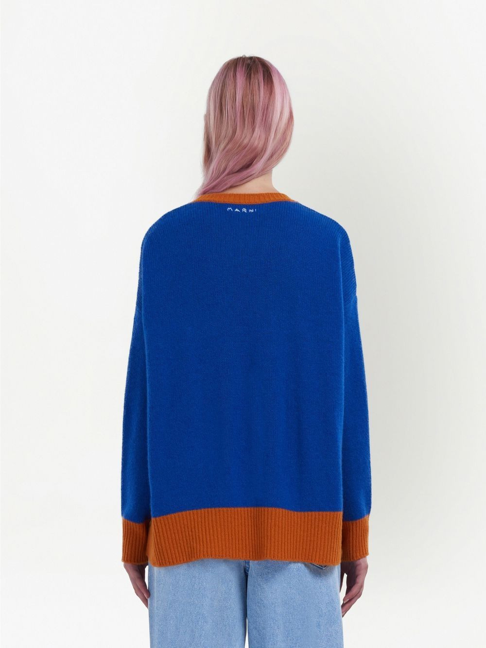 colour-blocked cashmere jumper - 4