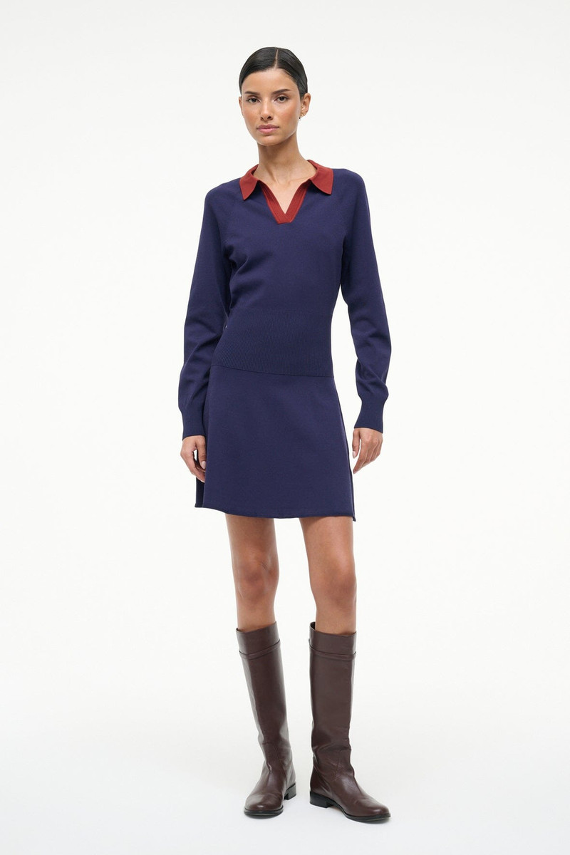 STAUD STAUD GENE DRESS NAVY SANGRIA outlook