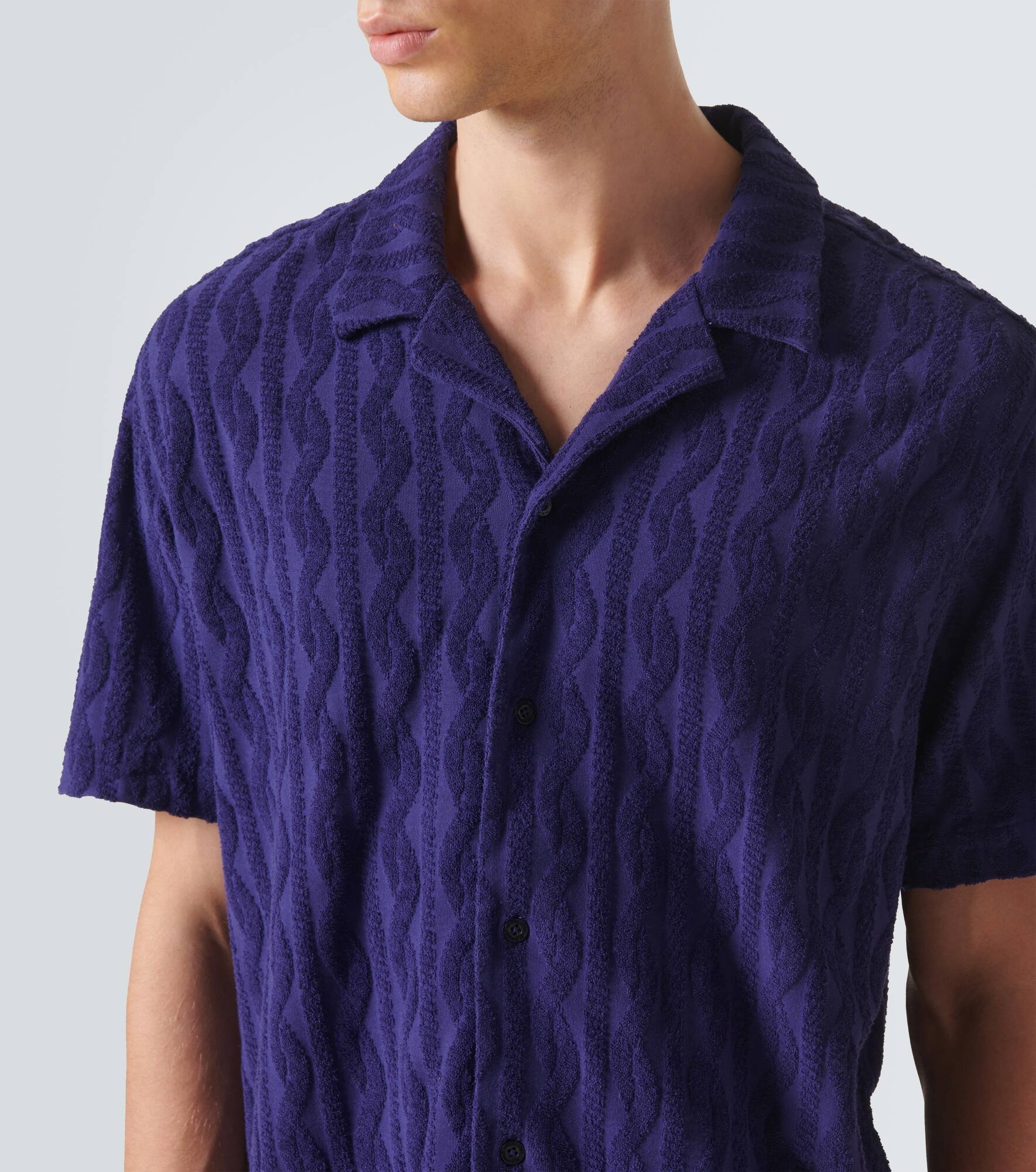 Roberto cotton terry bowling shirt - 5