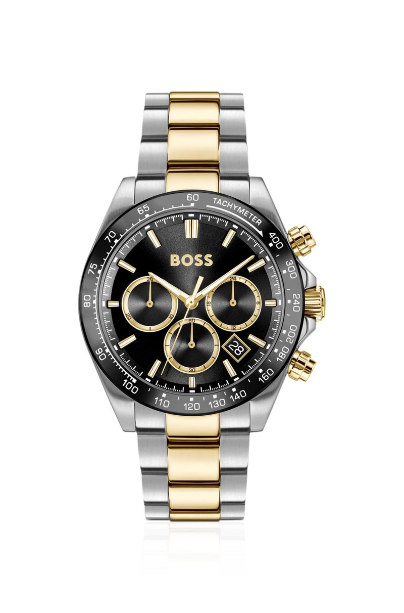 STEEL-BRACELET WATCH WITH BLACK DIAL 1
