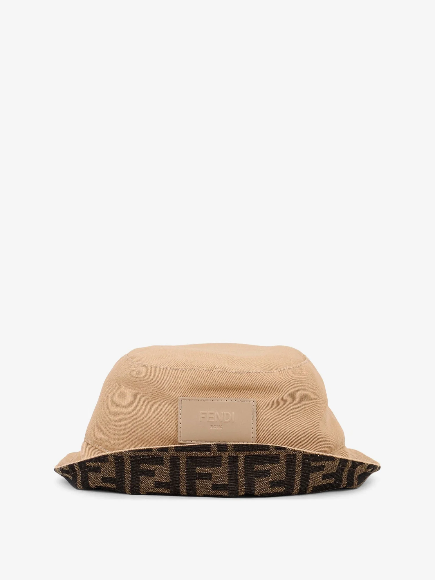 Fendi Cotton Bucket Hat Beige - 1