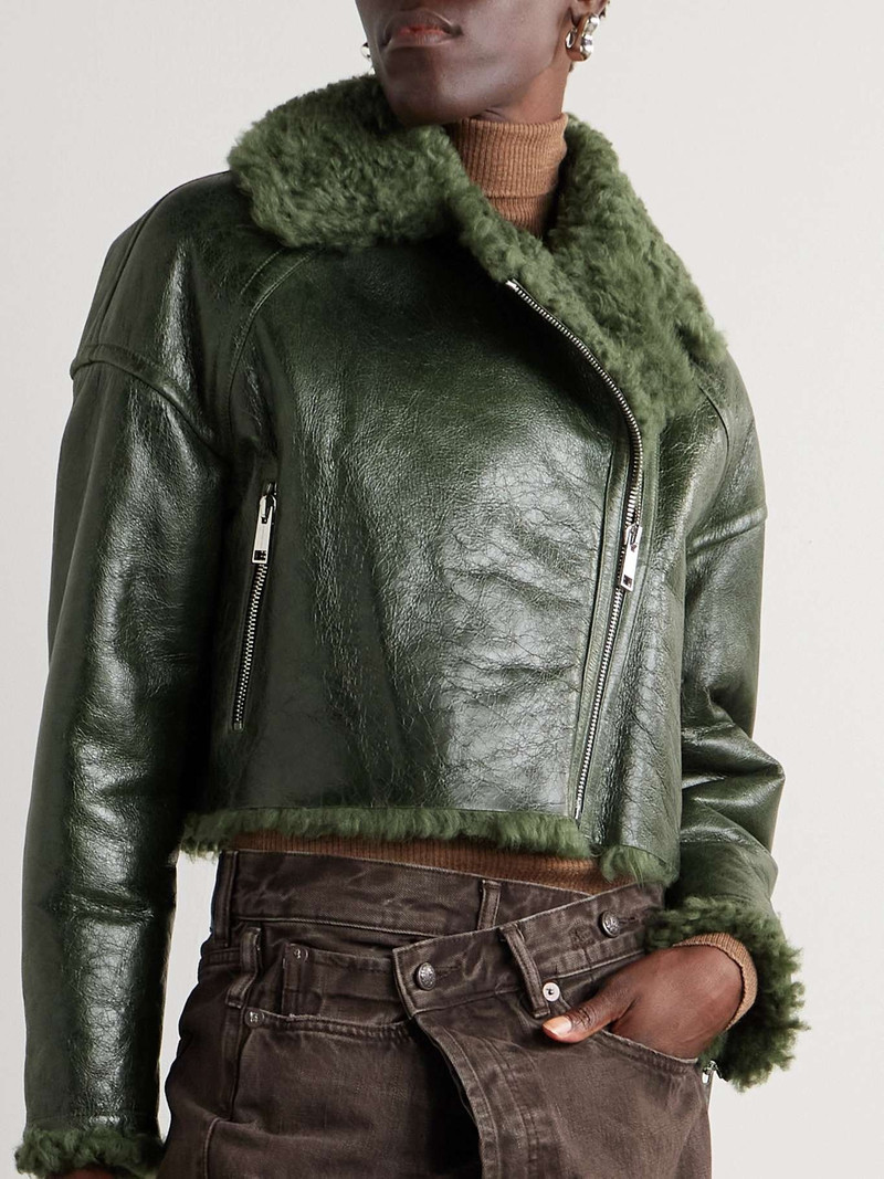 Cropped shearling jacket 3