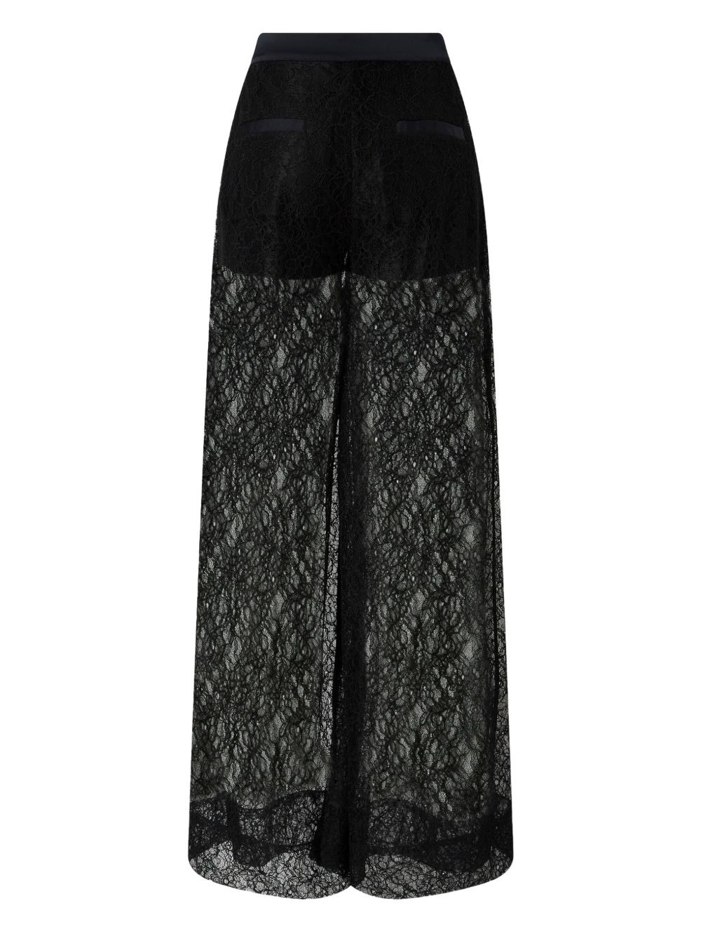 lace-panel trousers - 2