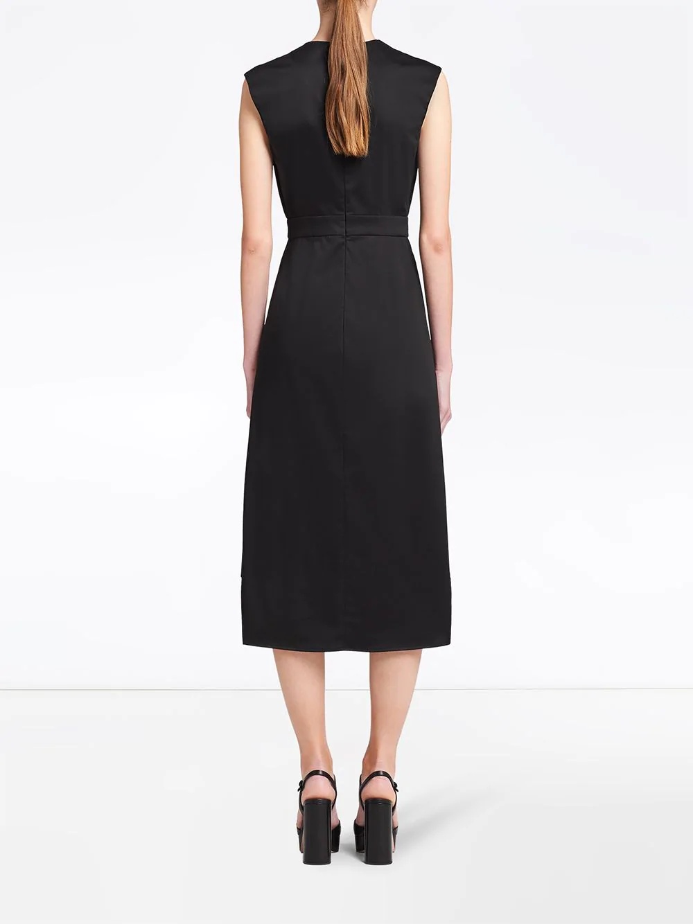 step-hem sleeveless midi-dress - 4