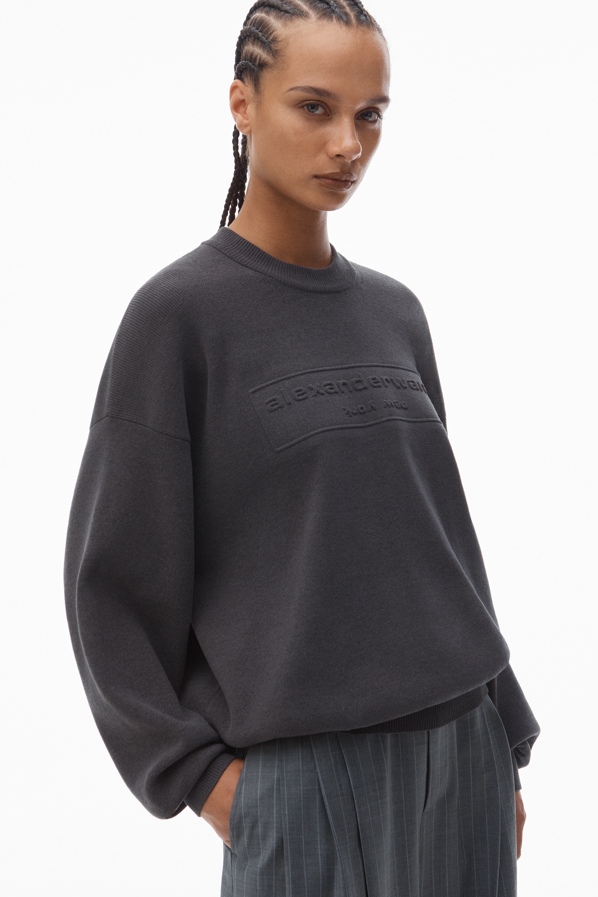 Logo-Embossed Sweater in Rib-Knit - 3