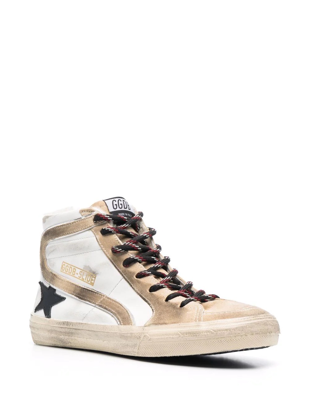 Slide distressed high-top sneakers - 2