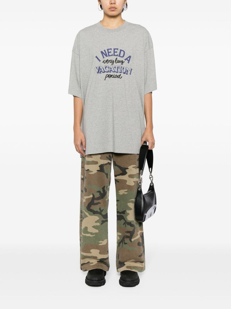 VETEMENTS slogan-print cotton T-shirt outlook
