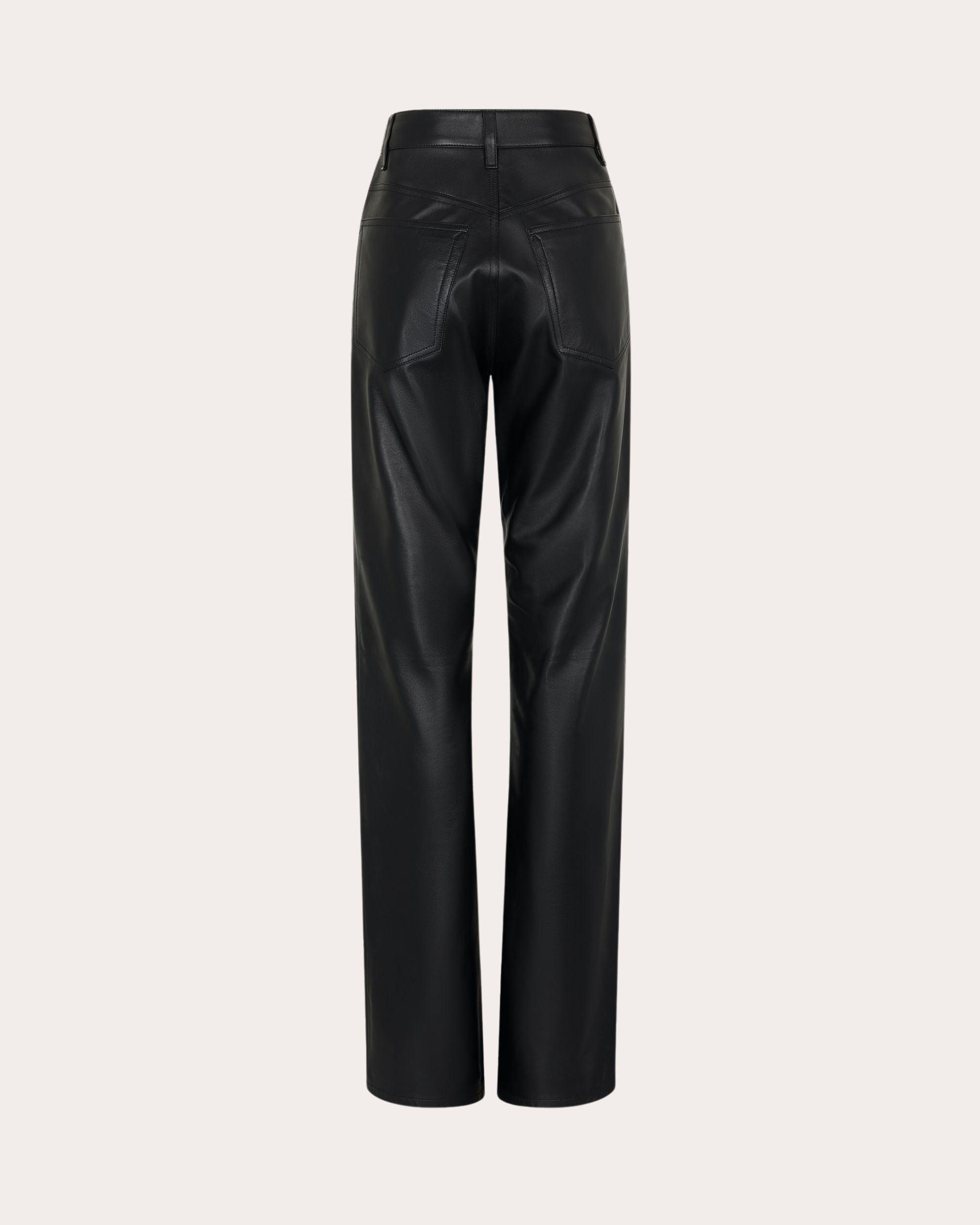 Leather Straight-Leg Pants - 2