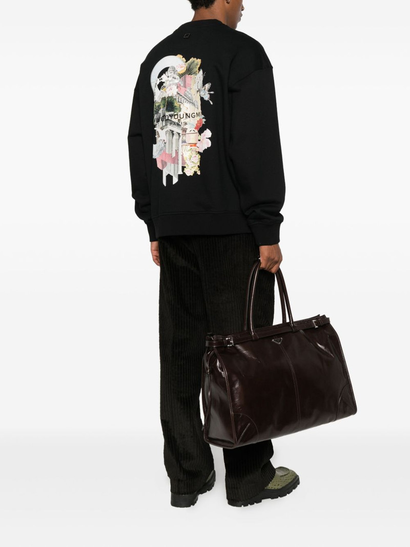 Wooyoungmi logo-patch long-sleeved sweater outlook