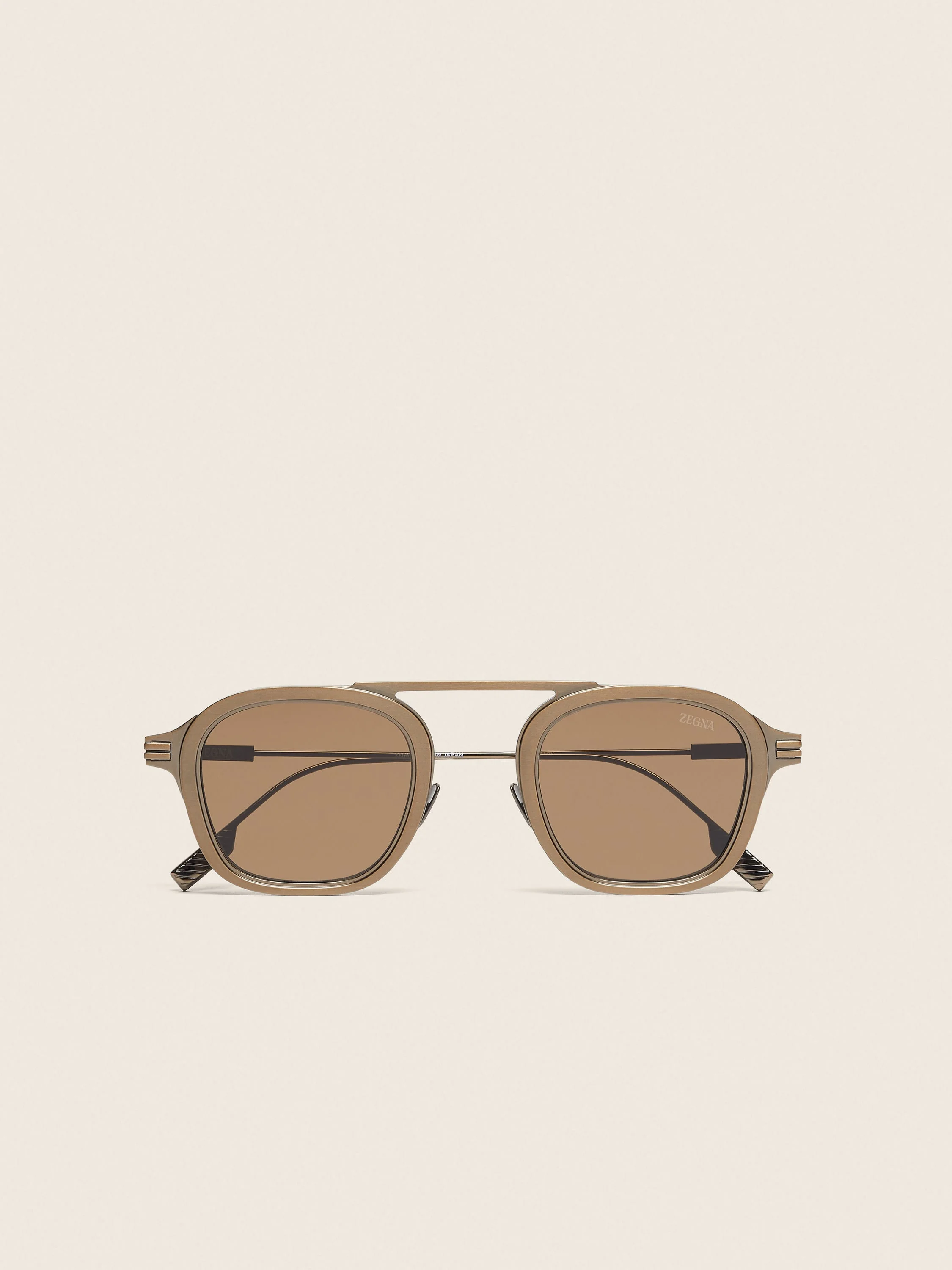 TRANSPARENT GREY ACETATE AND TITANIUM SUNGLASSES - 1