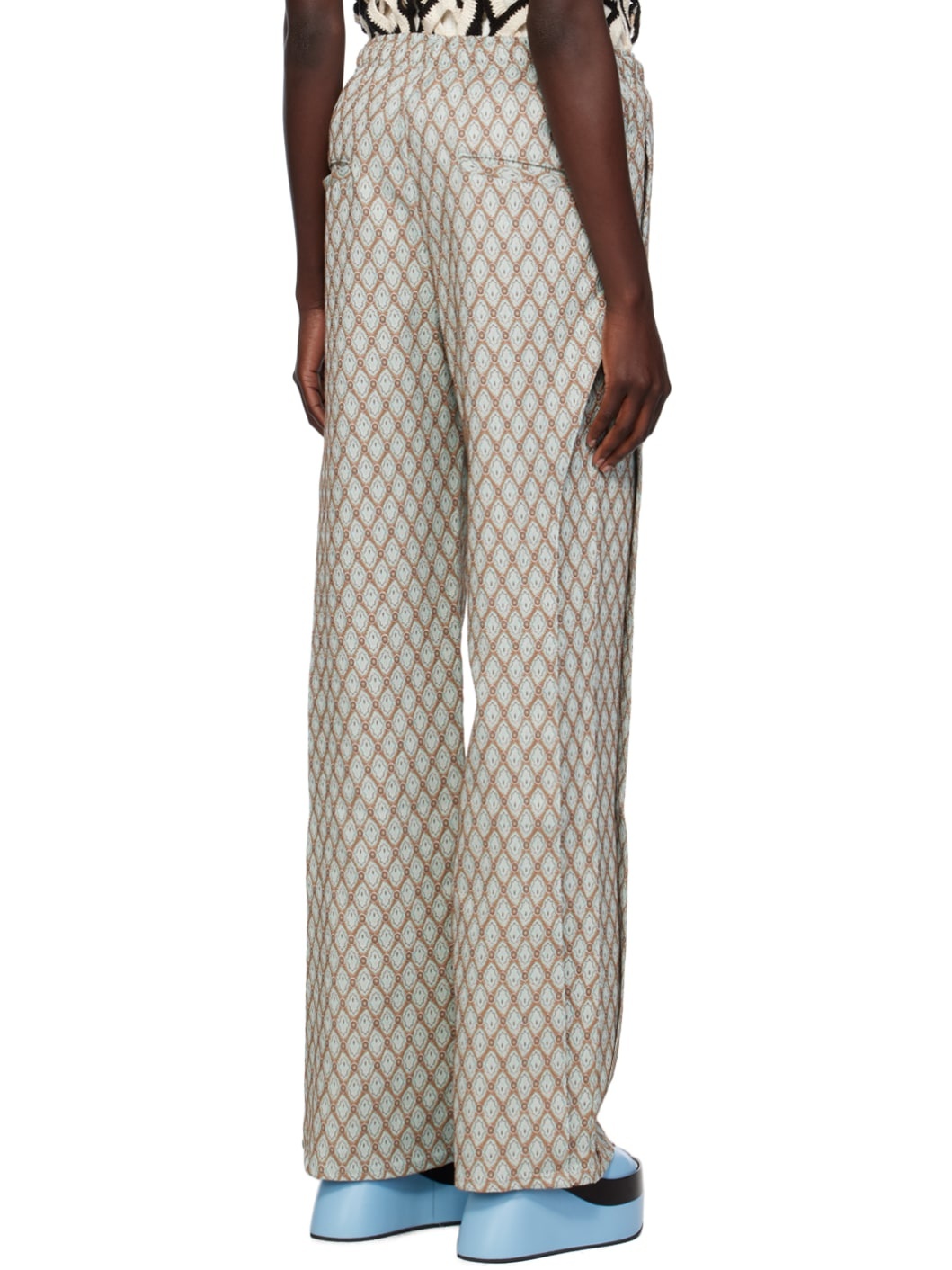 Beige & Blue Makeni Trousers - 3