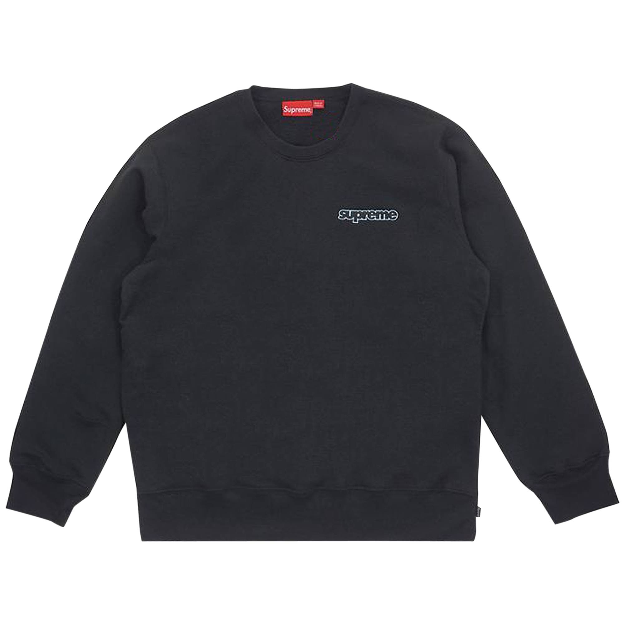 Supreme Connect Crewneck Sweatshirt 'Black' - 1