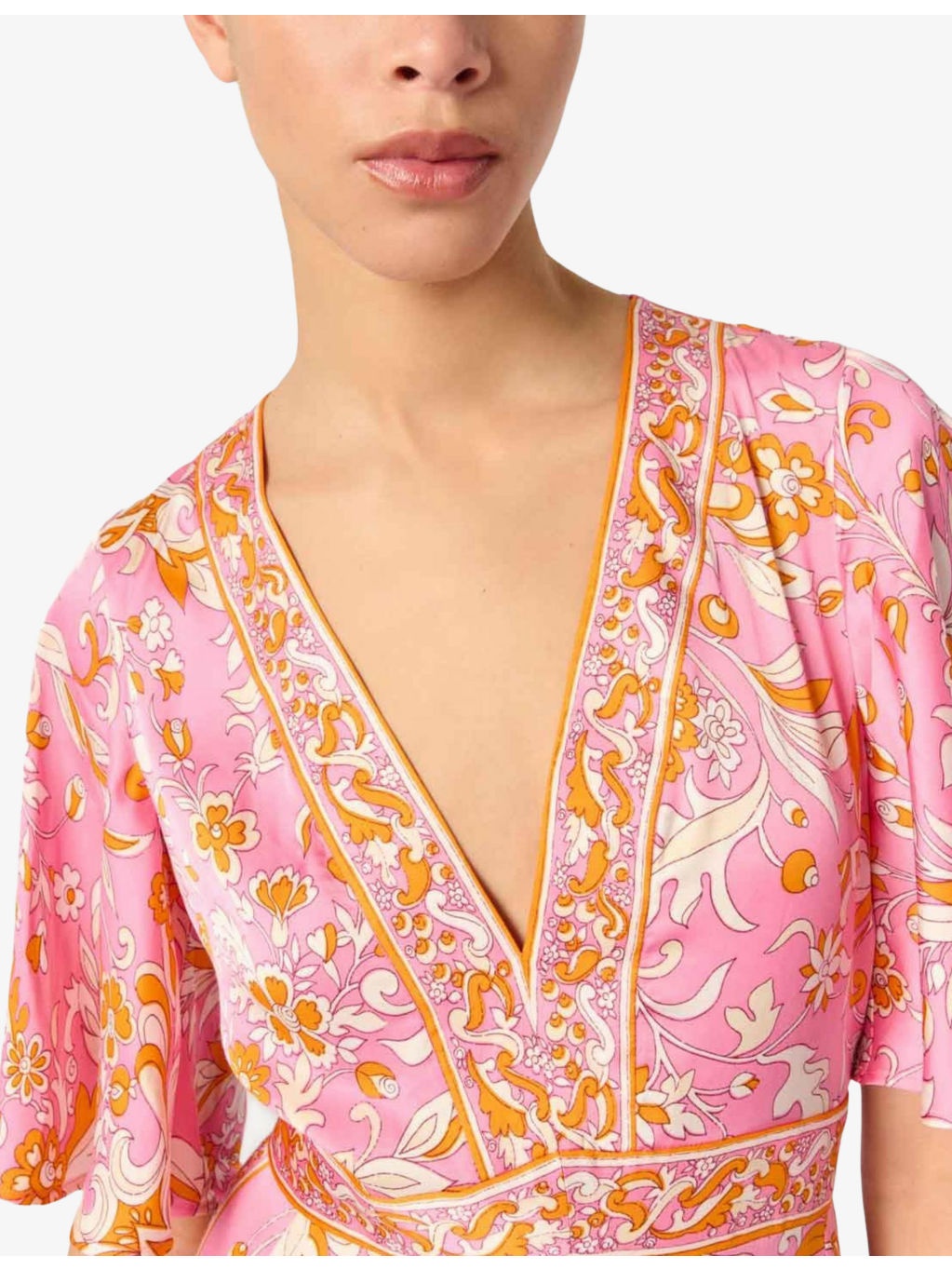 Graphic-Print V-Neck Woven Maxi Dress - 5