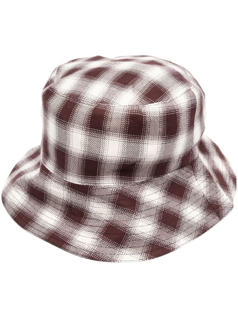 checked bucket hat - 1